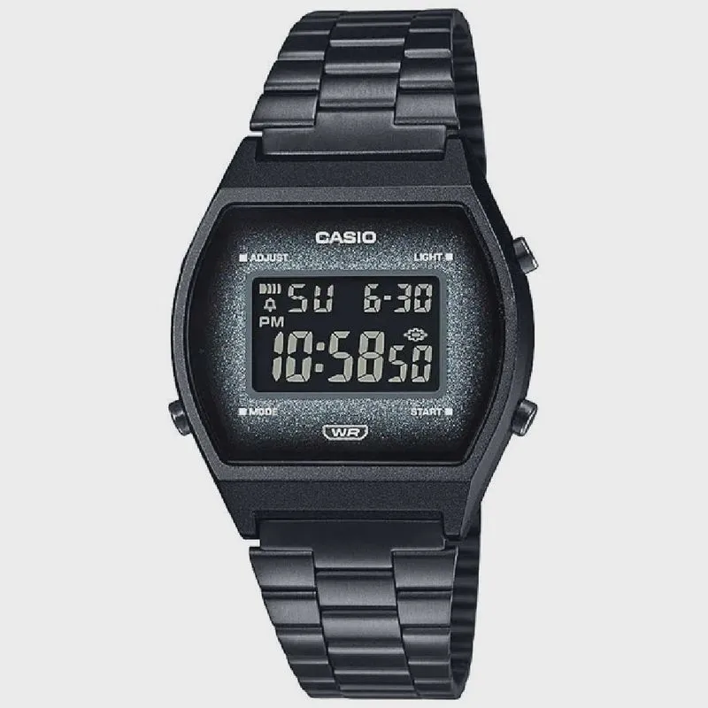 Relógio casio vintage feminino glitter preto B640WBG-1BDF
