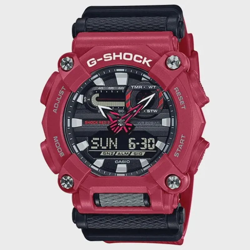 Relógio casio g-shock masculino vermelho GA-900-4ADR