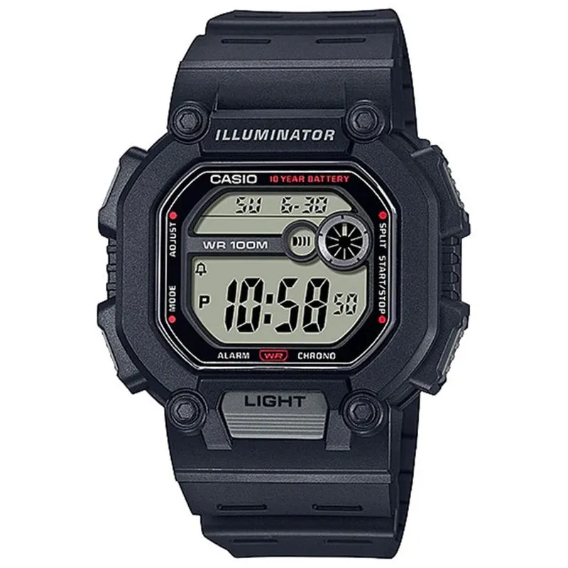 Relógio casio masculino Illuminator preto W-737H-1AVDF