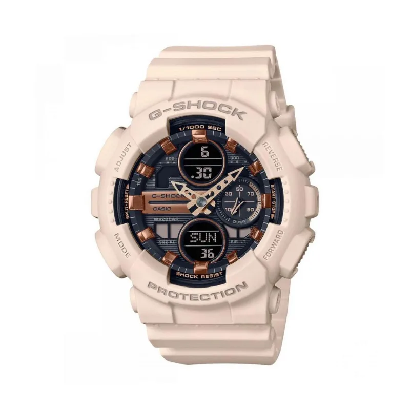 Relógio casio g-shock feminino rose anadigi GMA-S140M-4ADR