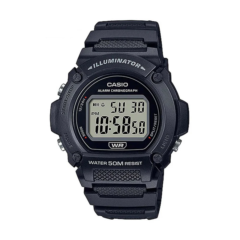 Digital Round Sport Watch - Black Black / OneFit