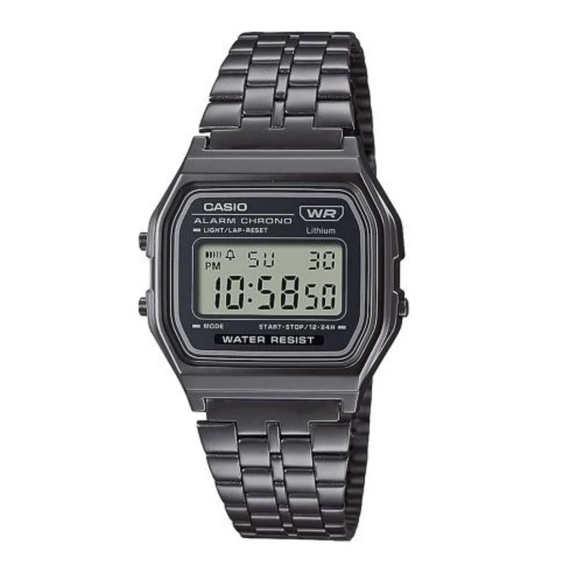Casio - Vintage m. sort urskive, 34 mm - A158WETB-1AEF