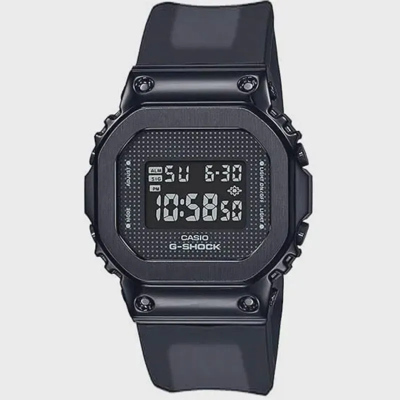 Relógio casio g-shock feminino preto digital GM-S5600SB-1DR