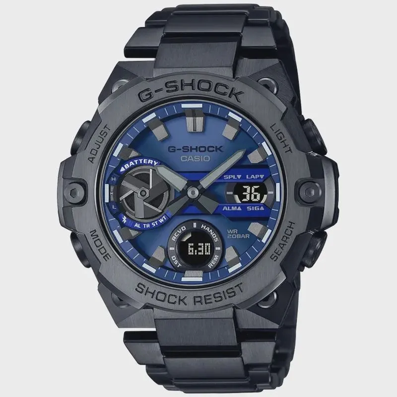 Relógio casio g-shock G-Steel fumê azul GST-B400BD-1A2DR