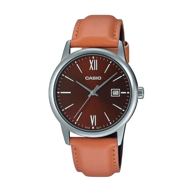 Reloj Casio Mtp-v002l-5b3udf Marrón Hombre