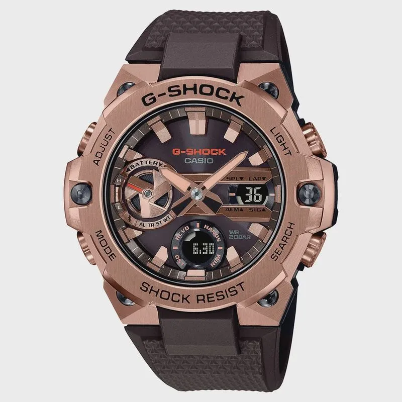 Relógio casio g-shock G-Steel rosê marrom GST-B400MV-5ADR