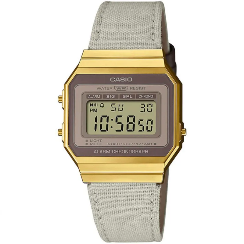 Relógio Unissex Digital Vintage A700WEGL7AEF Casio Cinza