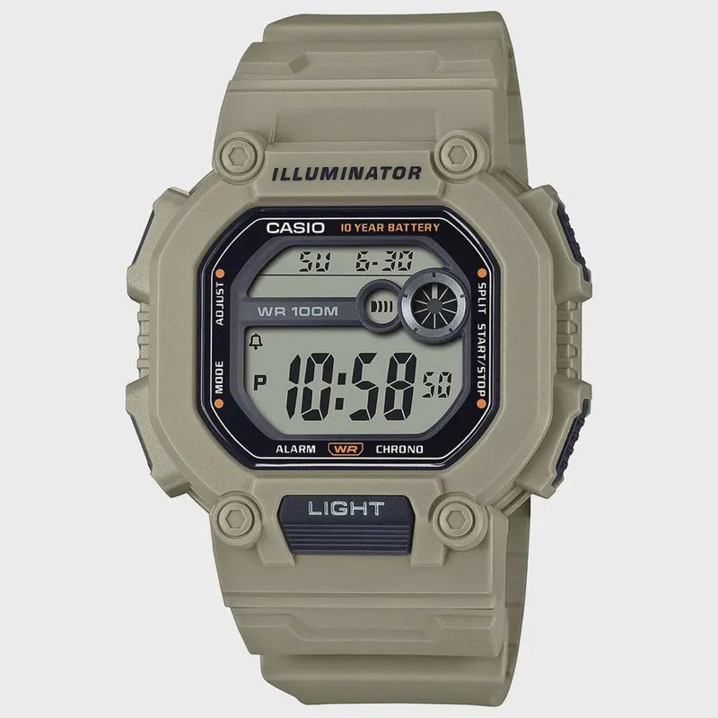 Relógio casio masculino Illuminator digital W-737HX-5AVDF