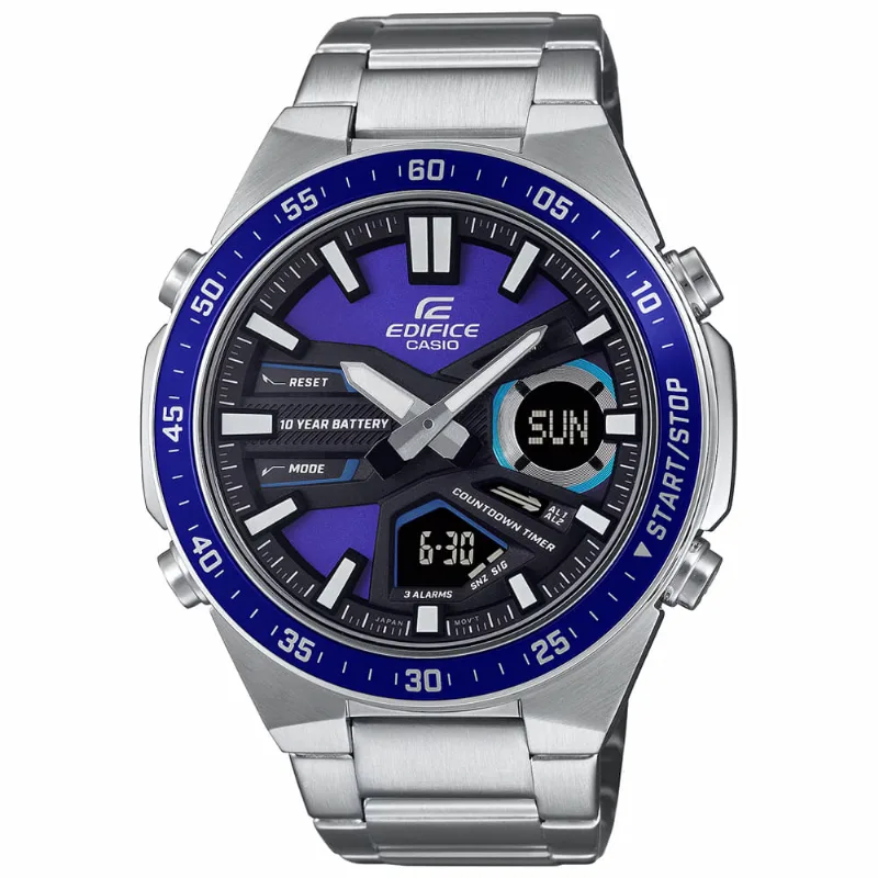 Reloj Casio Edifice EFV-C110D-2AV Digital Analógico Acero Inoxidable Dial Azul
