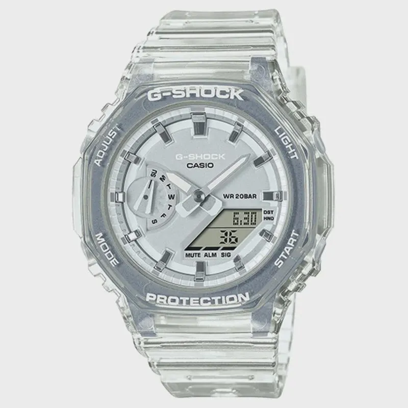 Relógio casio g-shock feminino transparente GMA-S2100SK-7ADR