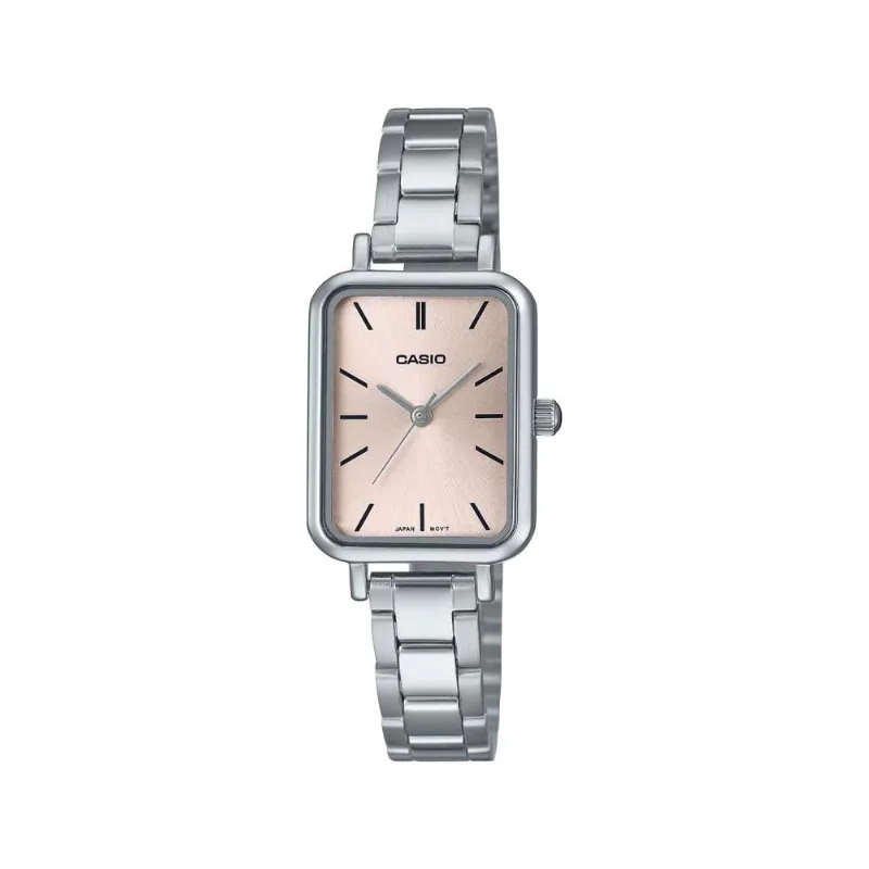 Reloj Casio Ltp-v009d-4eudf Plateado Mujer