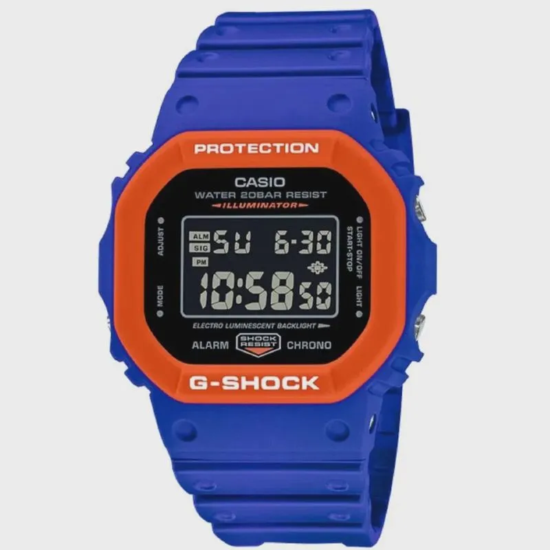 Relógio casio g-shock digital azul borracha DW-5610SC-2DR