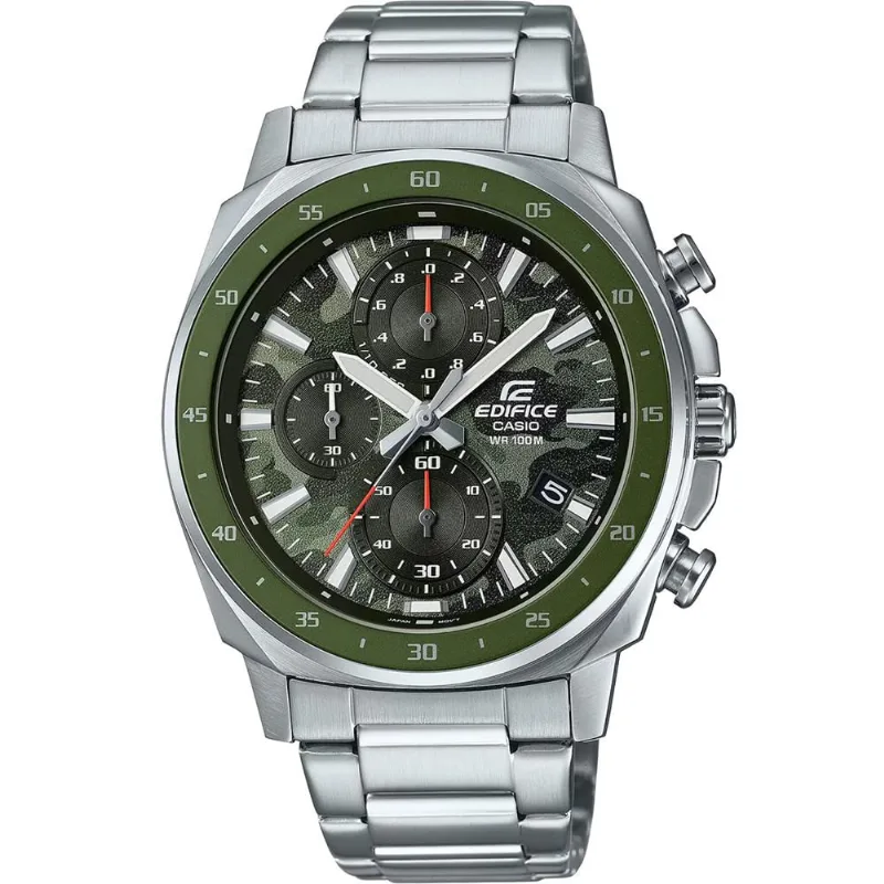 Relógio Casio Masculino Ref:Efv-600d-3cvudf Edifice Cronógrafo Prateado