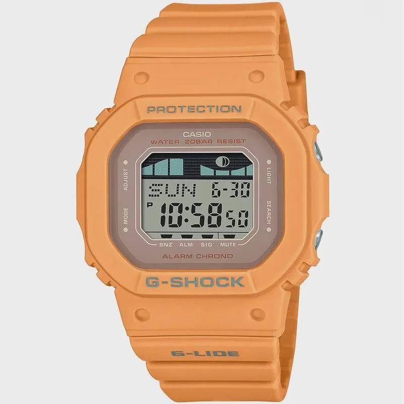 Relógio casio g-shock laranja digital feminino GLX-S5600-4DR