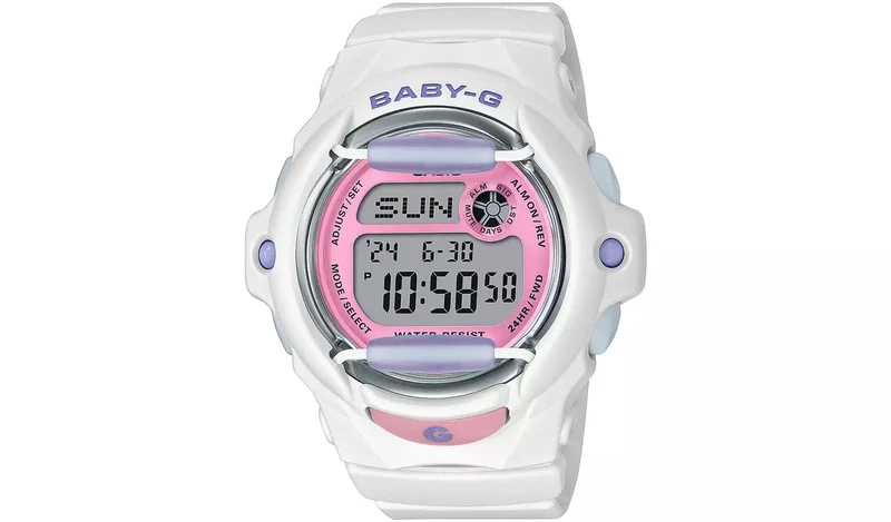 Casio Baby-G Women's White Strap Watch with Pink Dial BG-169PB-7ER
