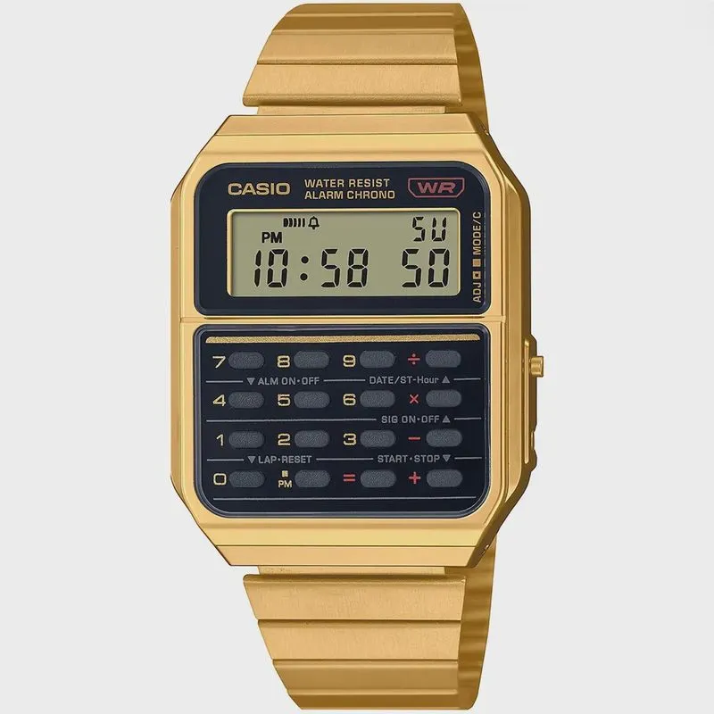Relógio casio Vintage dourado digital CA-500WEG-1ADF