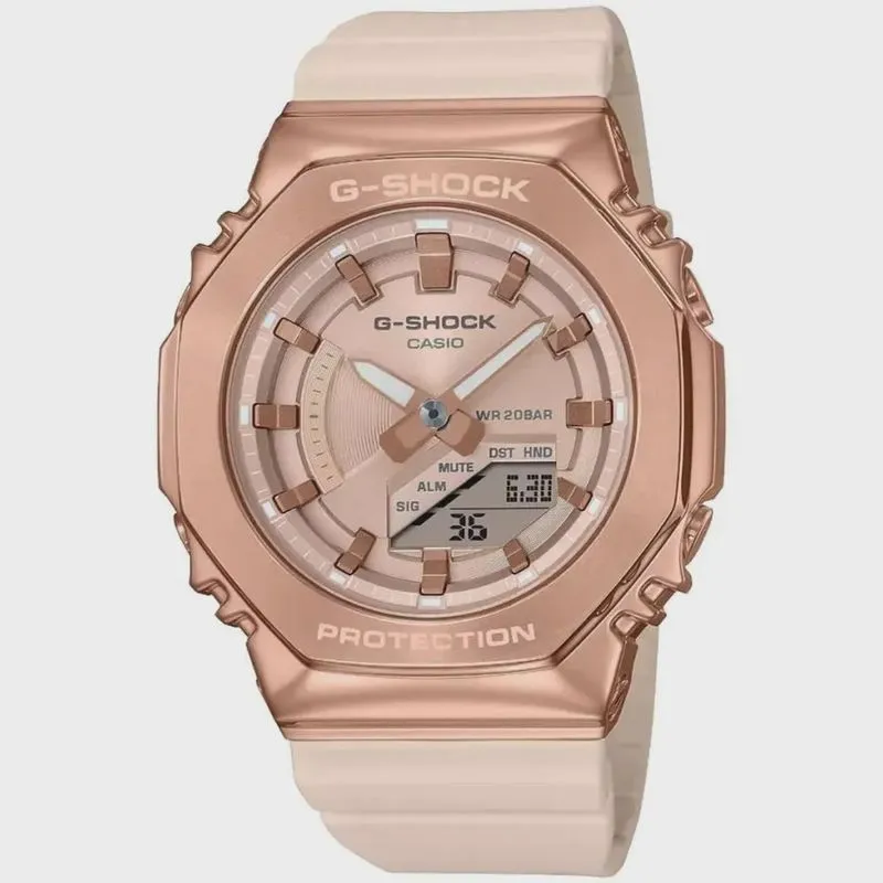 Relógio g-shock anadigi feminino GM-S2100PG-4ADR