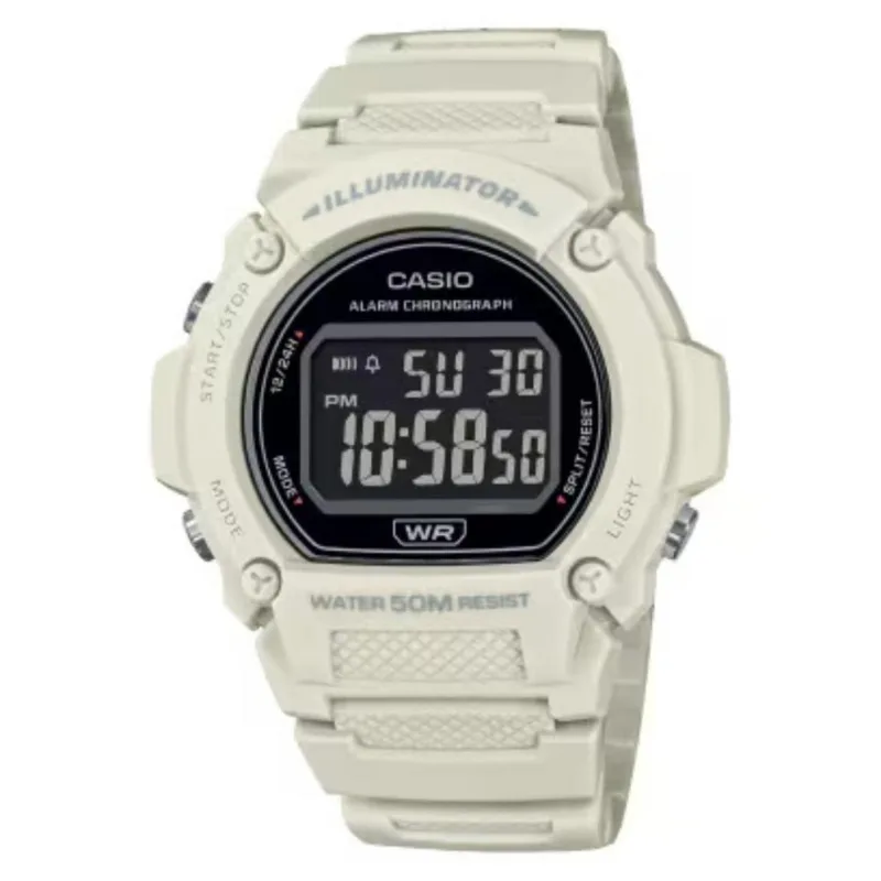 Reloj Casio W-219hc-8bv Blanco Hombre