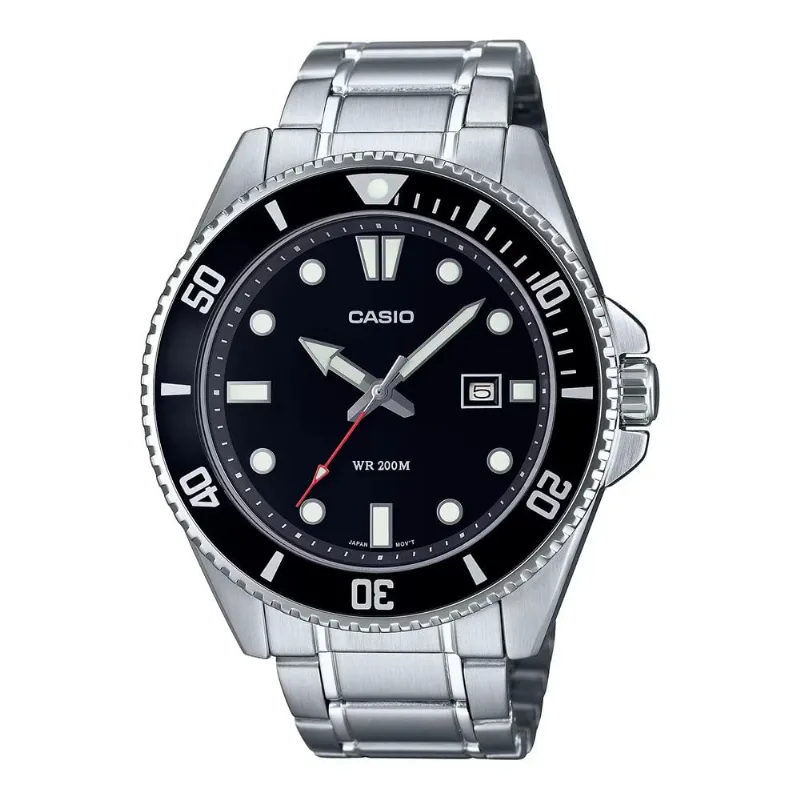 Relógio Casio Masculino Duro Diver Prateado
