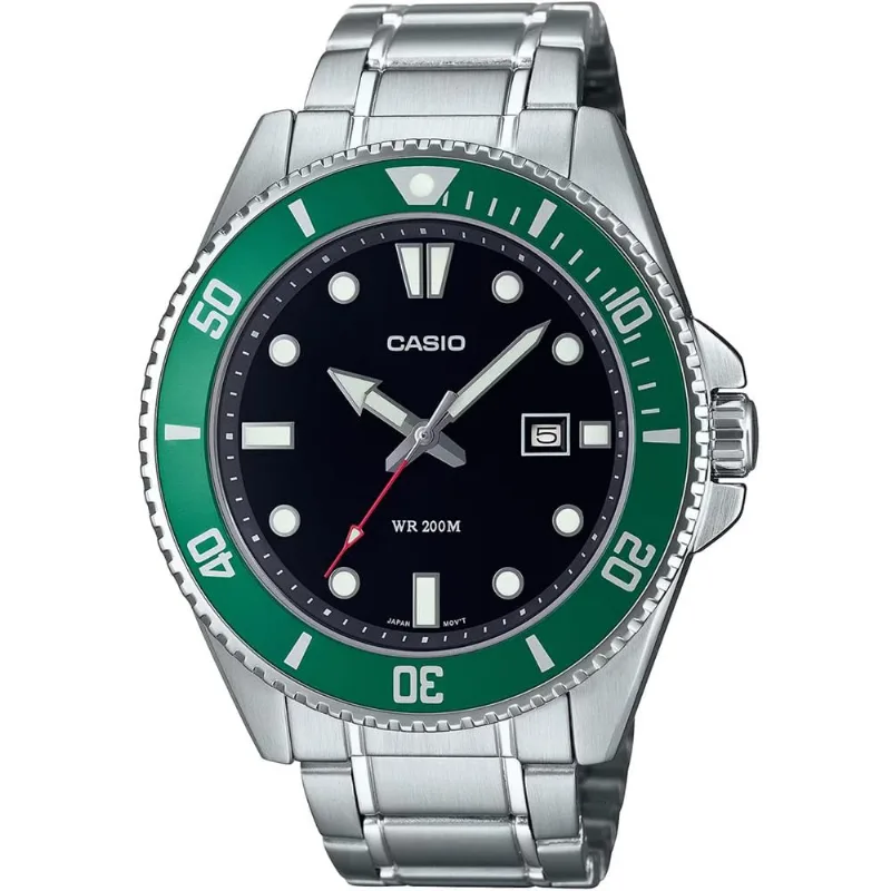 Relógio Casio Masculino Duro Diver Prateado