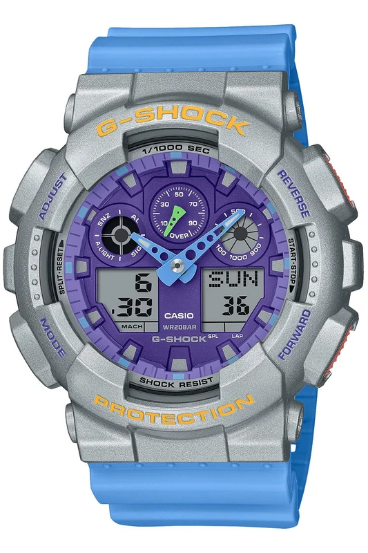 CASIO G-SHOCK GA-100EU-8A2JF Euphoria Men Watch Blue Day/Date World Time Alarm