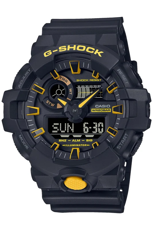 CASIO G-SHOCK GA-700CY-1AJF Caution Yellow Limited Men Watch Black Resin Band