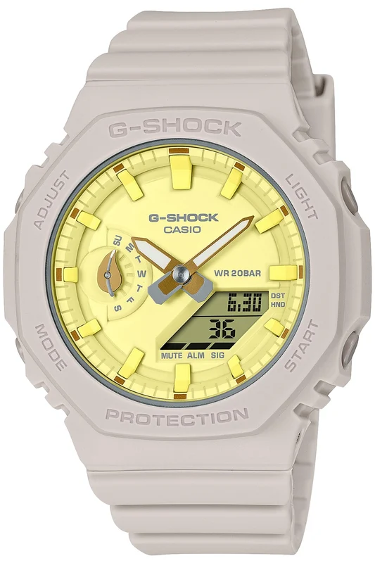 CASIO G-SHOCK GMA-S2100NC-4AJF Mid Size Model Women Watch Beige x Yellow NEW