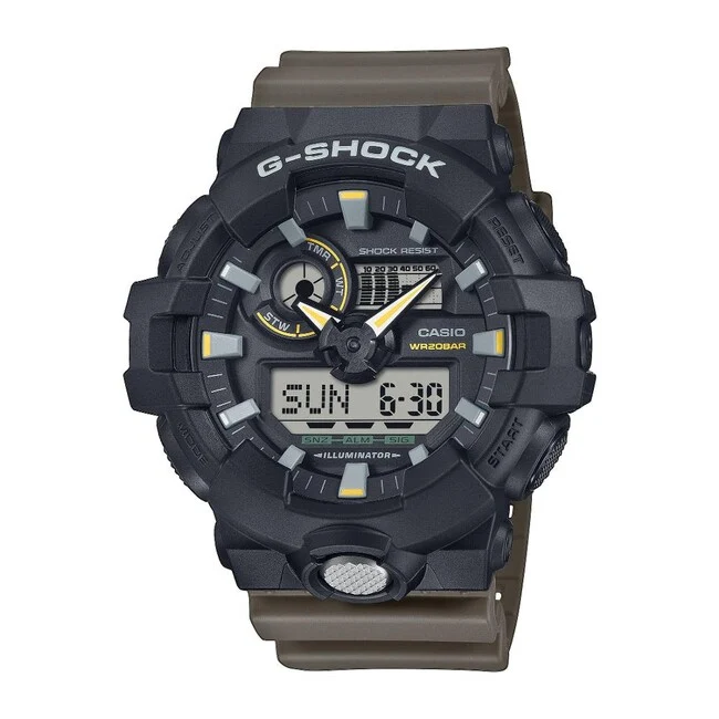 Casio G-Shock GA-710TU-1A3ER sat, crni/smeđi