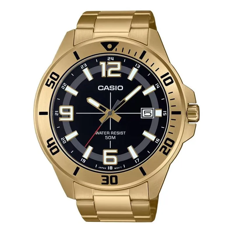 Relógio Casio Collect MTC-100G-1BVDF Dourado amarelo