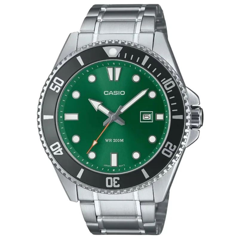 Relógio Casio Masculino Duro Diver Prateado