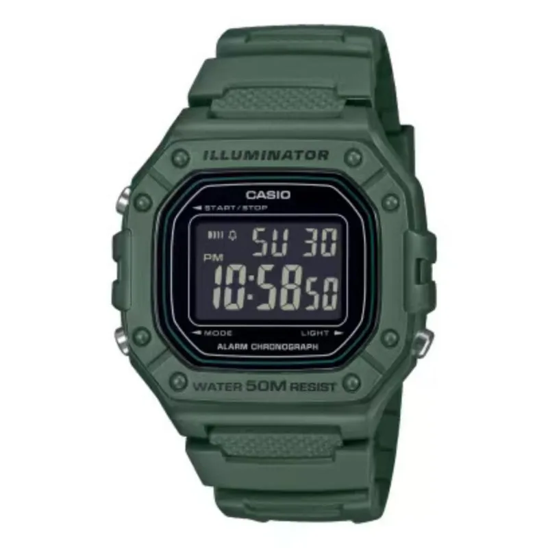 Reloj Casio W-218h-3bvdf Verde Hombre