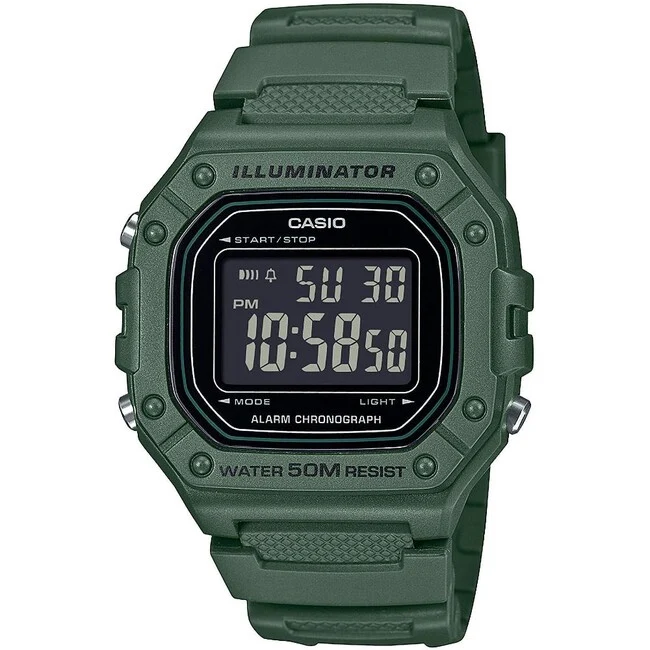 Casio W-218H-3BVEF sat, zeleni