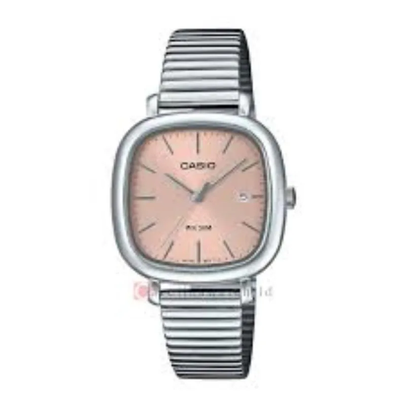 Relógio Casio Feminino Retangular Aço Prateado
