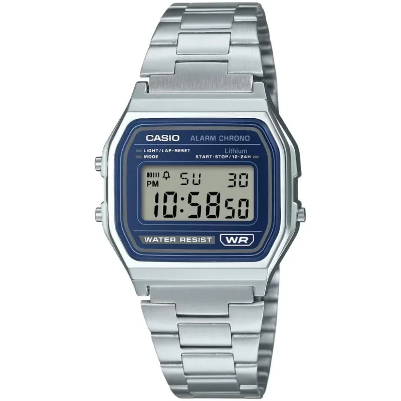 Relógio Casio Masculino Ref: A158wea-2df Vintage DIgital Prateado