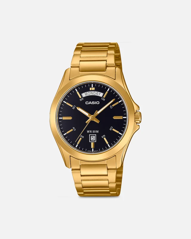Casio MTP1370G-1A Watch Gold/Black ONE