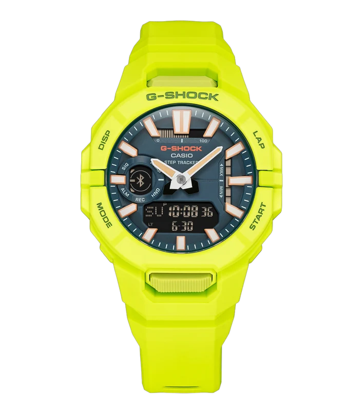 Casio G-Shock Mens Analogue Digital Watch with Black Dial and Yellow Strap GBA-950-9A3ER