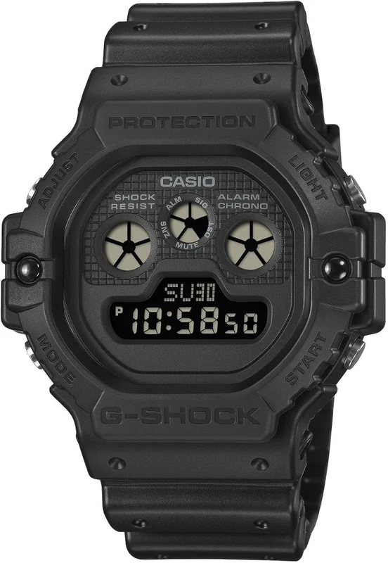 Casio G-Shock Mens Digital Watch with Black Dial and Black Strap DW-5900UBB-1ER