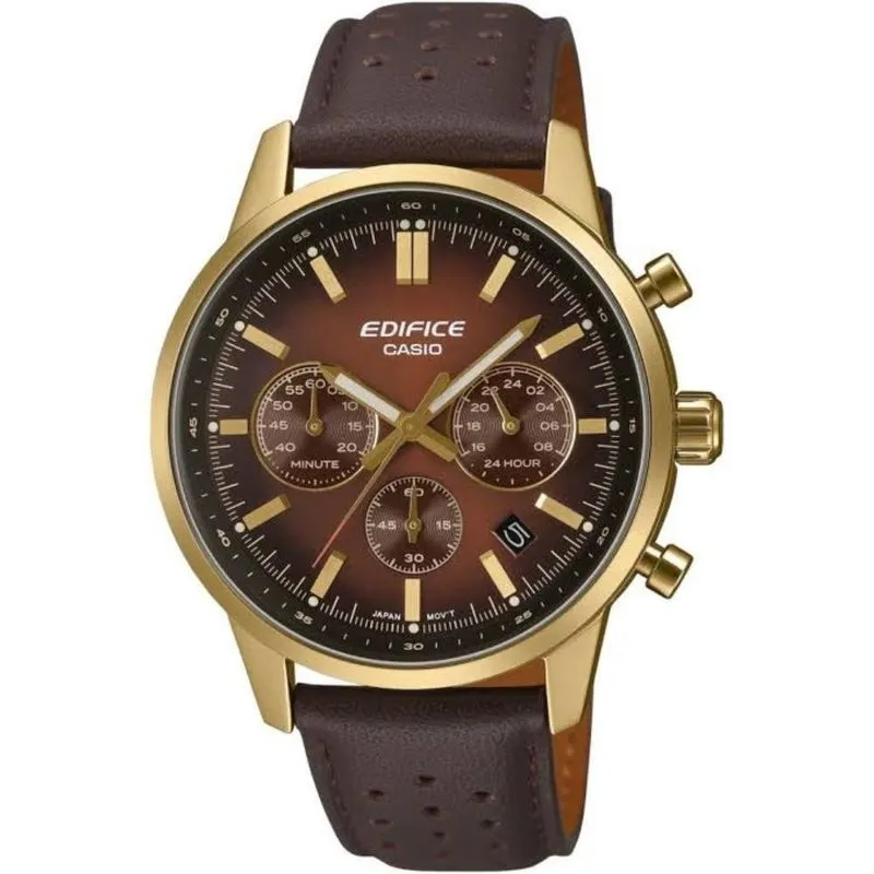 Relógio Casio Masculino Edifice Cronógrafo Dourado