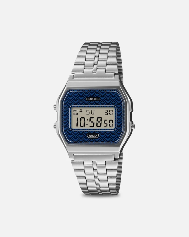 Casio A159WEVJ-2D Watch Silver/Blue ONE