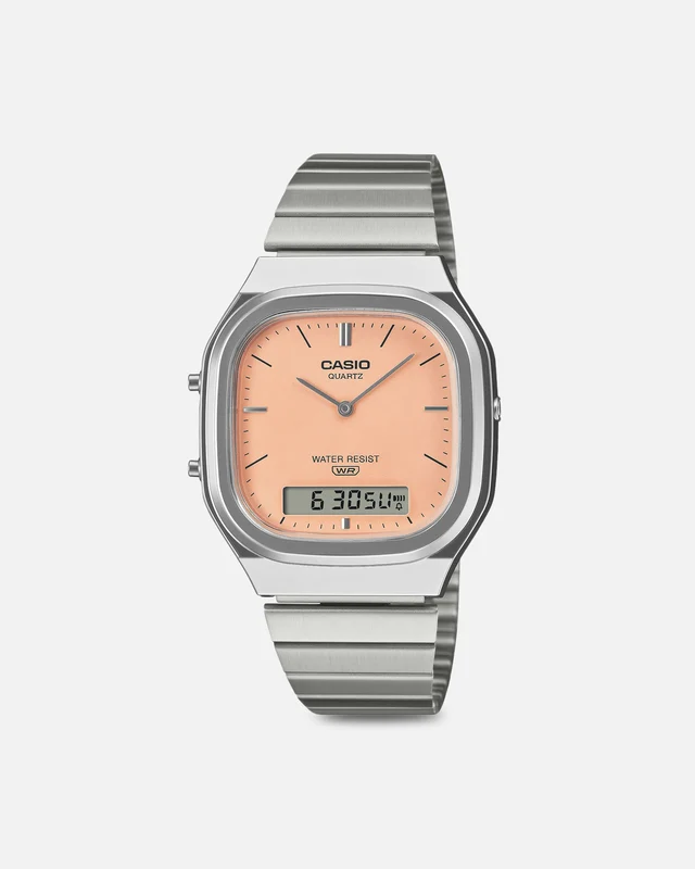 Casio AQ240E-4A Watch Silver/Orange ONE