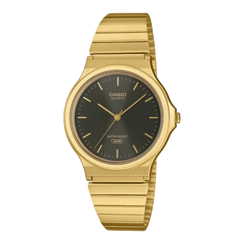 Casio Collection Mens Watch with Brown Dial and Gold Strap MQ-24GA-1AEF