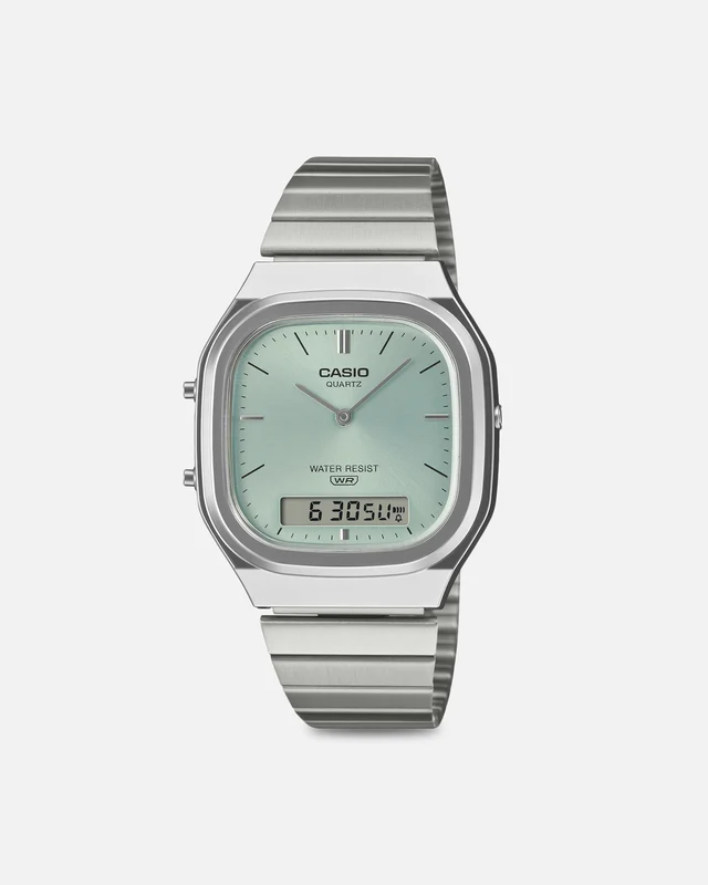 Casio AQ240E-2A Watch Silver/Green ONE