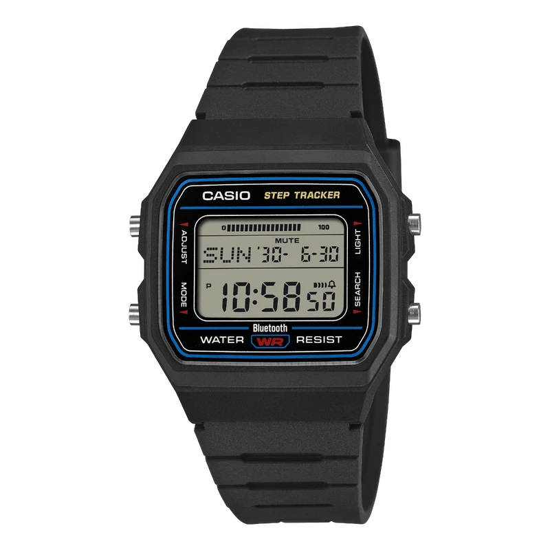 Casio Collection Mens Digital Watch with Black Dial and Black Strap F-B100W-1AEF