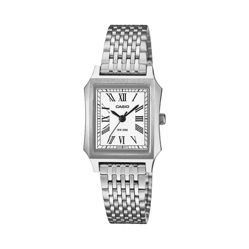 Casio Ladies Watch with Silver Dial and Silver Strap LTP-B190D-7BVER