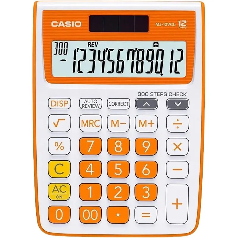Calculadora Casio Mj-12vcb-rg (12 Digitos) - Laranja