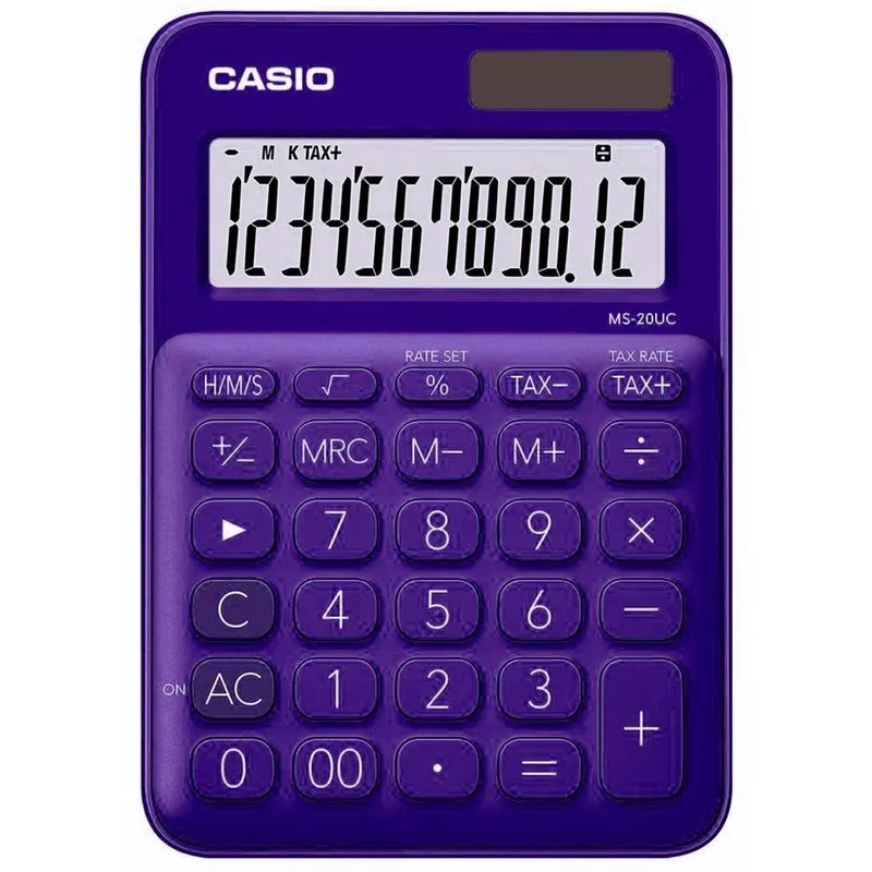 Calculadora Casio MS-20UC-PL (12 Digitos) - Roxo