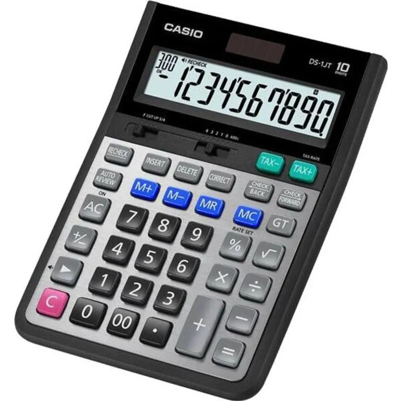 Calculadora Casio DS-1JT (10 Dígitos) - Preto