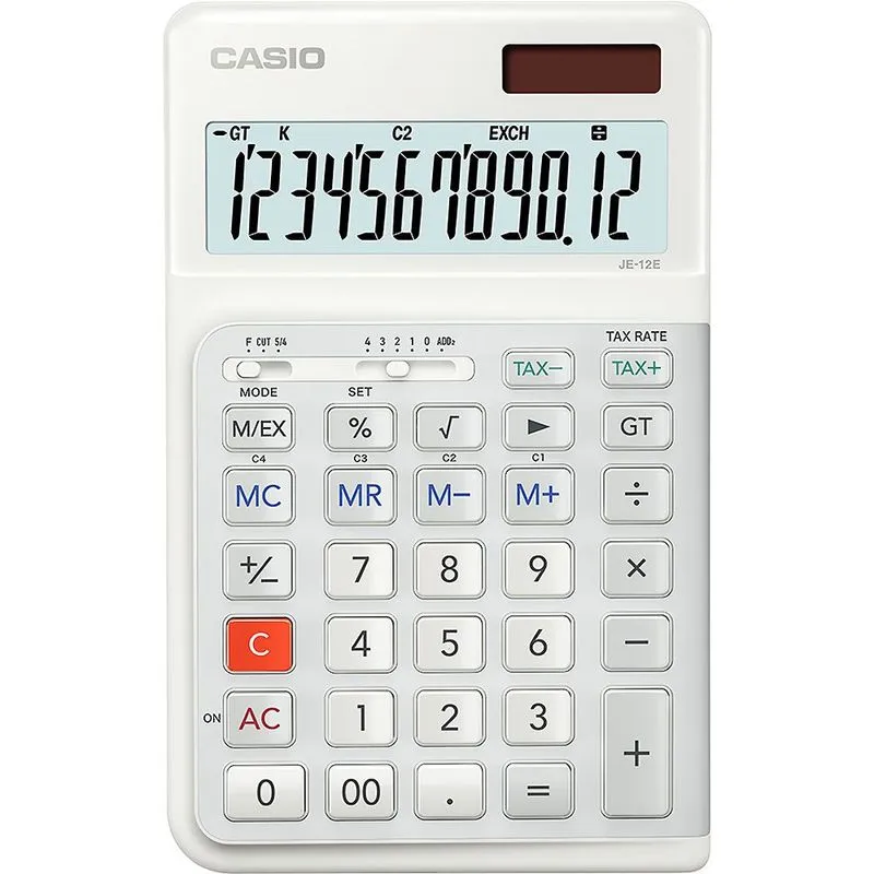 Calculadora Compacta Casio Je 12e We Branco