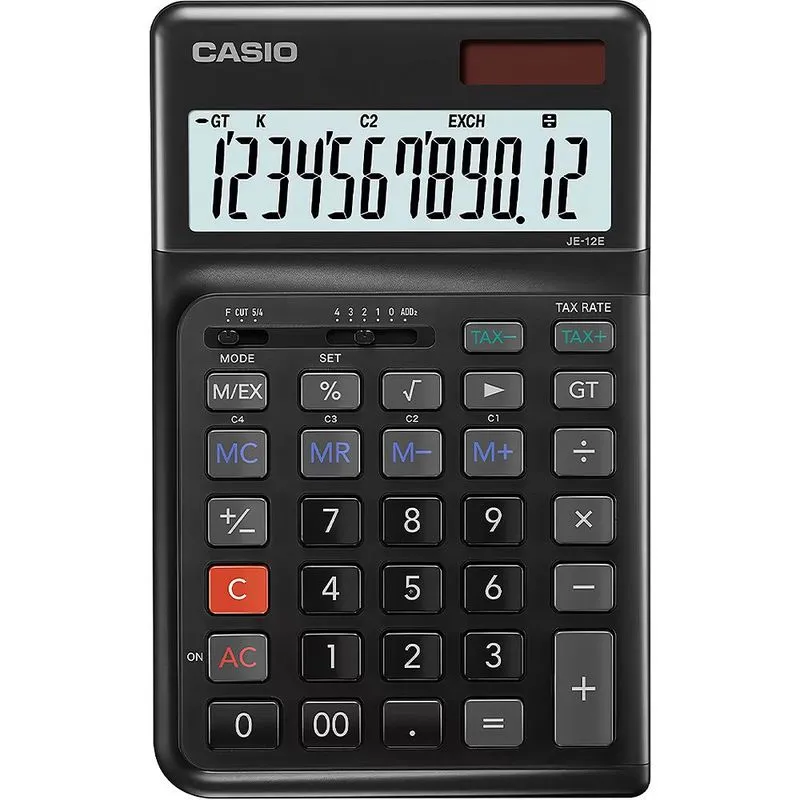 Calculadora Compacta Casio Je 12e Bk Preto