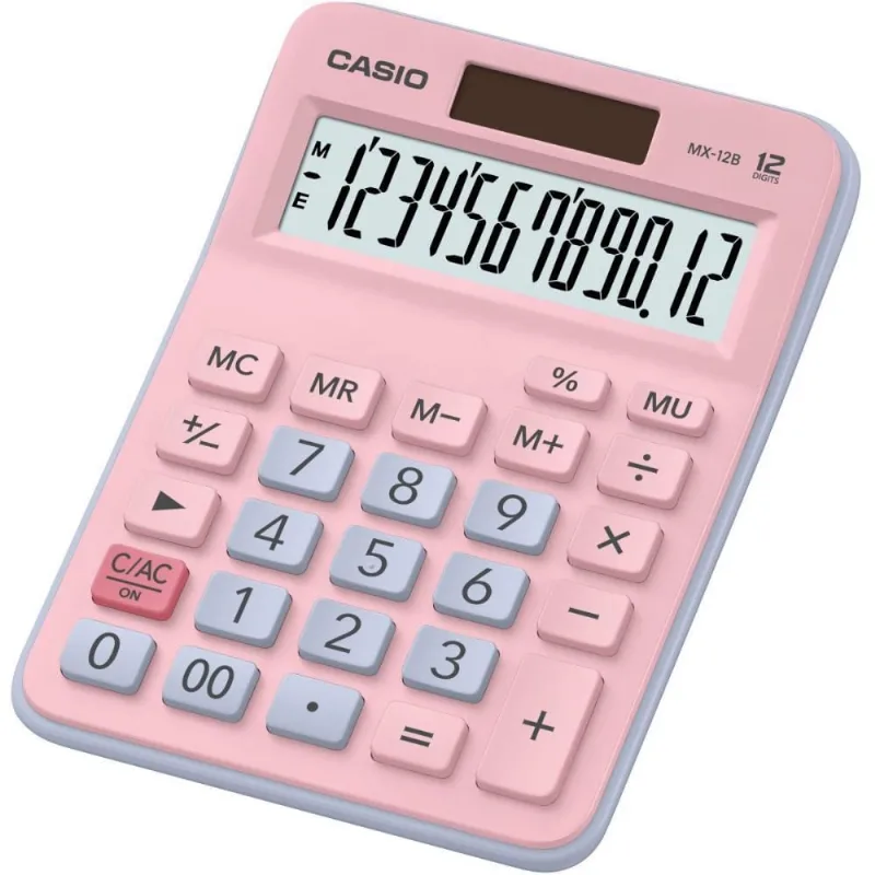 Calculadora de Mesa 12DIG.RS/AZ Claro SOLAR/BATERI